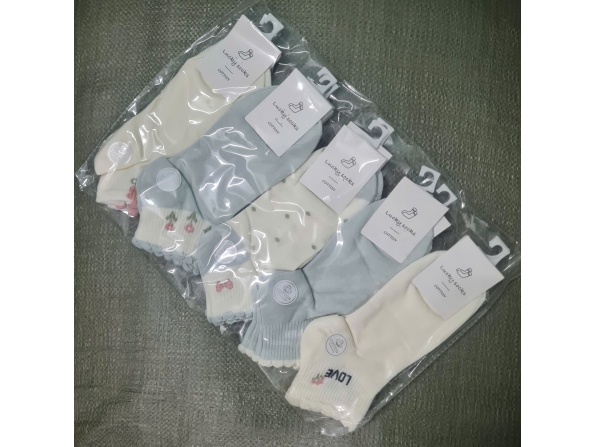 VỚ XANH HOA 008 - LỐC 10 ĐÔI